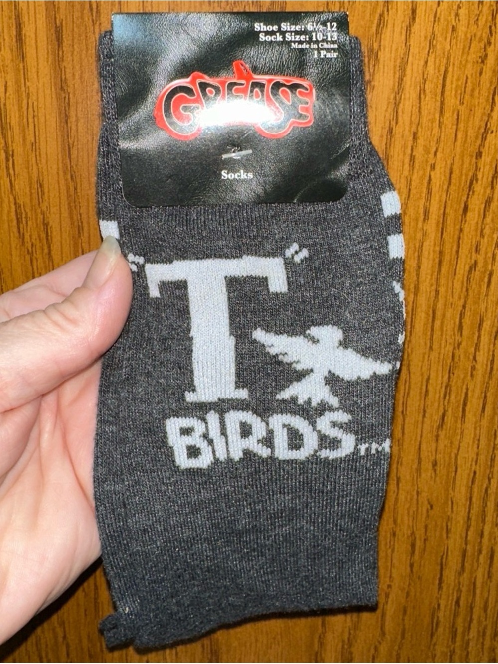 Black 'T Birds' Pet Bird Socks - Novelty Bird-Themed Apparel
